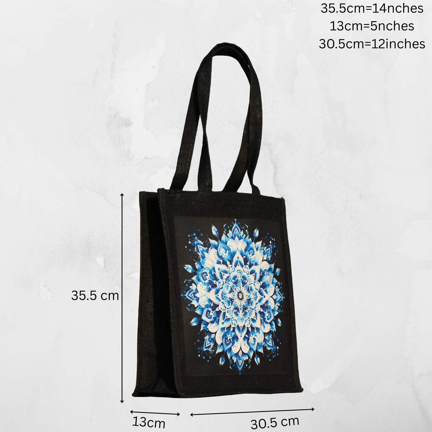 Celestial Bloom Jute Tote