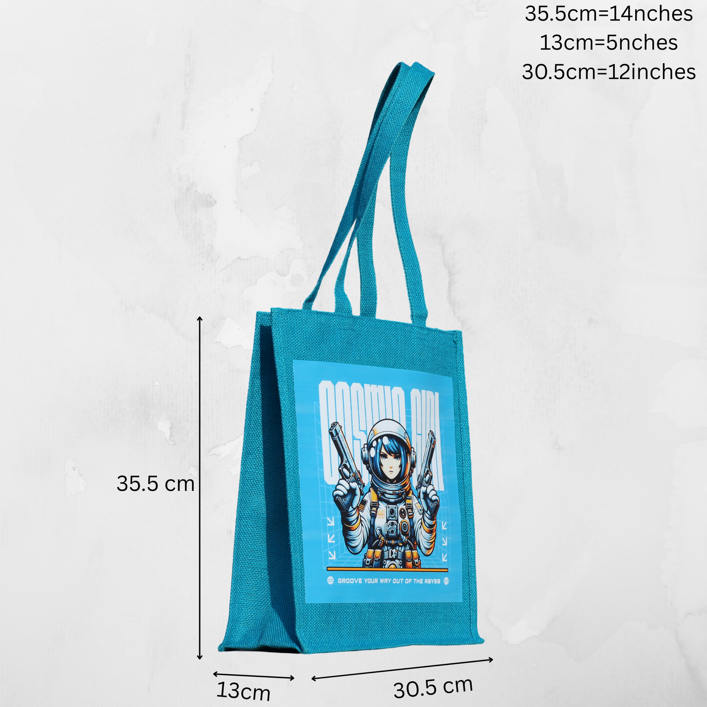 Cosmic Voyager Jute Tote