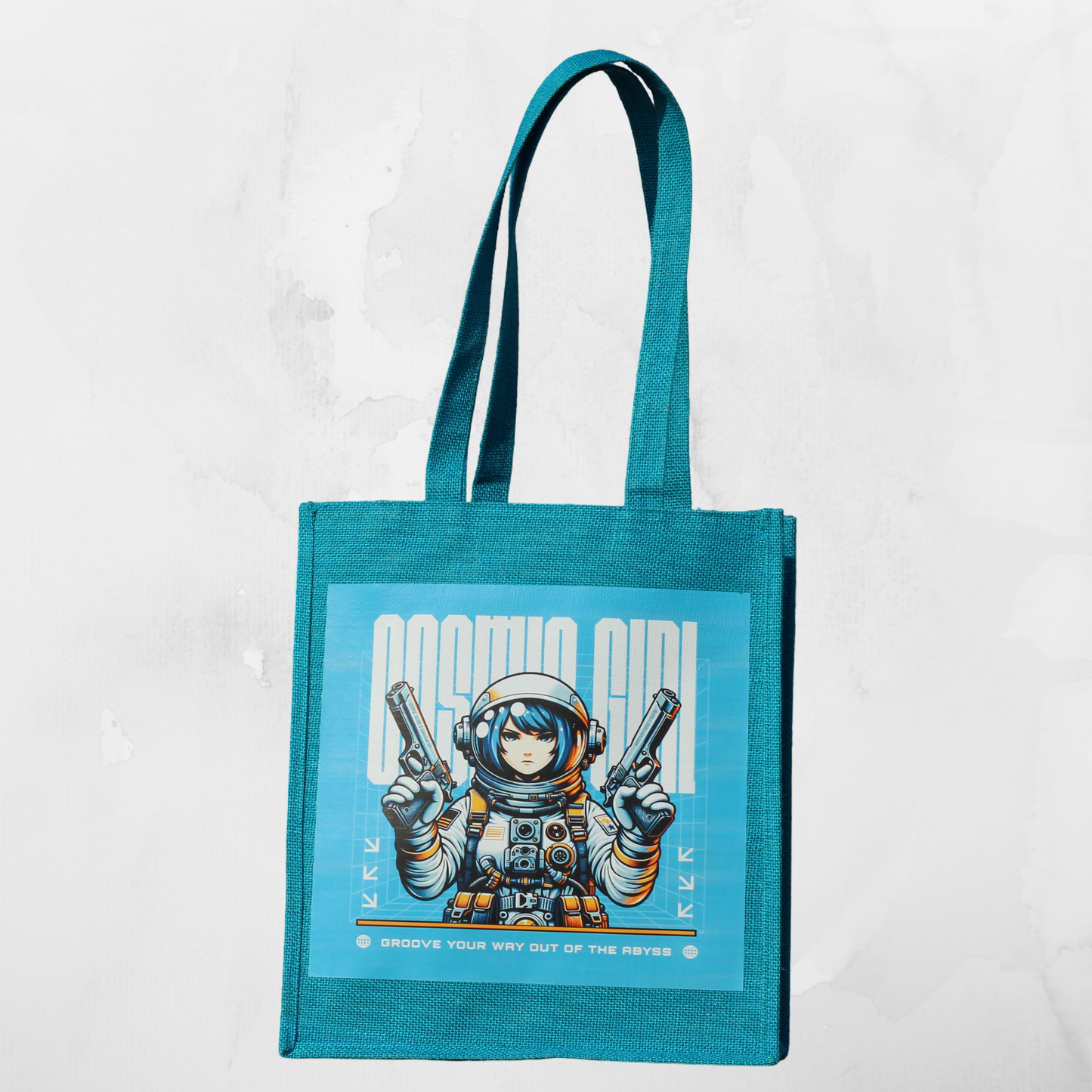 Cosmic Voyager Jute Tote