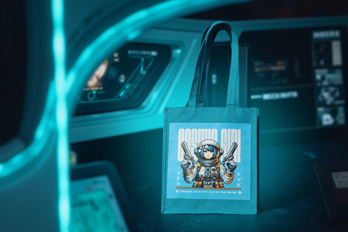 Cosmic Voyager Jute Tote