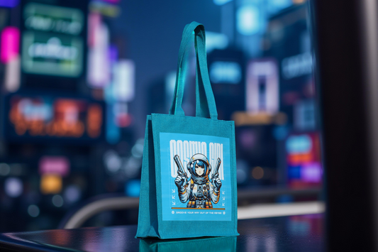 Cosmic Voyager Jute Tote