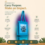 Cosmic Voyager Jute Tote - Image 3